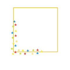 colorful star border frame