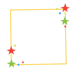 colorful star border frame