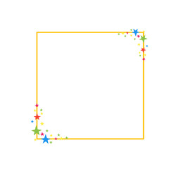 colorful star border frame