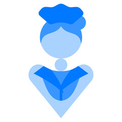 Nanny Avatar Blue Flat