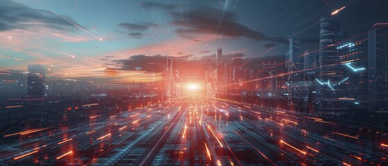 Innovating civil technology with cutting-edge solutions, displaying dynamic models and advanced techniques, set against a backdrop of modern infrastructure, forward-thinking solutions.