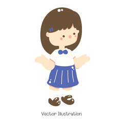 Thai Student in uniform, Vector illustration