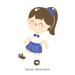 Thai Student in uniform, Vector illustration