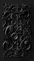 Intricate Gothic Font Design Evoking the Mystique of Medieval Manuscripts