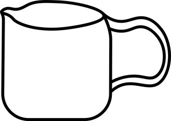 Milk jug outline vector illustration