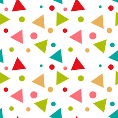 colorful cute shape seamless pattern background