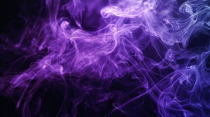 Neon purple smoke swirling against a black backdrop