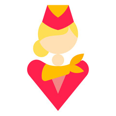 Flight Attendant Avatar Flat