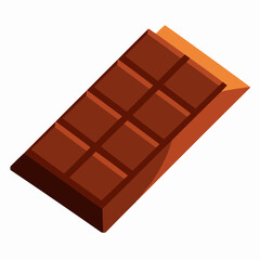 chocolate bar isolated on white