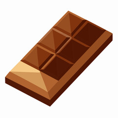 chocolate bar isolated on white