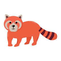 Red panda icon clipart avatar logotype isolated vector illustration