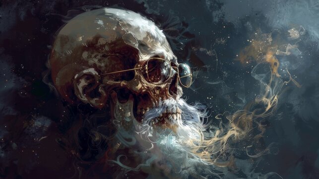 Skull wearing sunglasses for halloween and memorial designs