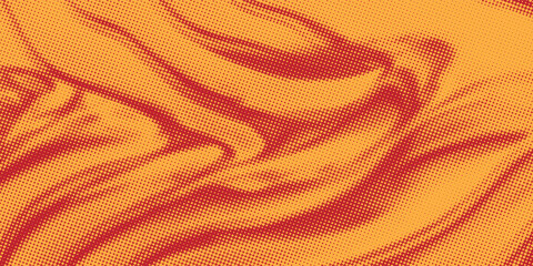Dots halftone orange color pattern gradient texture with technology digital background. Dots pop art comics with summer background.