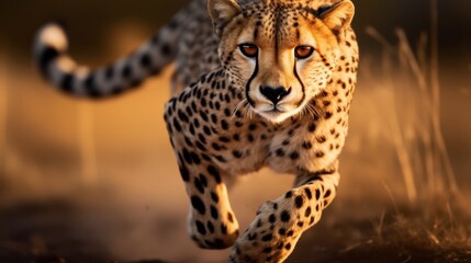 Powerful Cheetah Stalking Its Prey