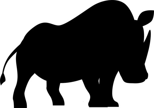 recommend clip art: silhouette of rhinoceros