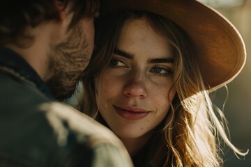 Thoughtful young woman with sun-kissed skin and windblown hair