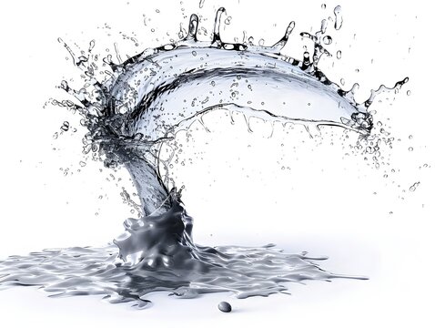 recommend clip art: Powerful Tornado Outline Created by Splashing Water in 3D Render
