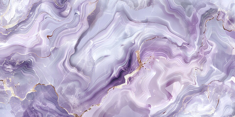 Fototapeta premium Marble texture in shades of purple and white with natural wavy patterns, perfect for backgrounds and decorative designs.