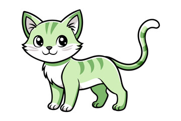 baby cat different style vector illustration line art 