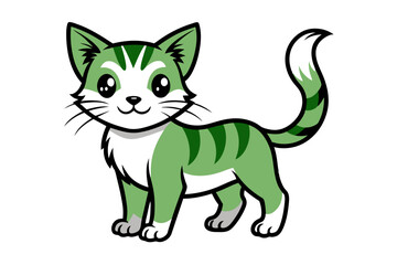 baby cat different style vector illustration line art 