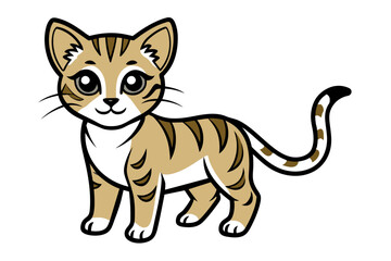 baby cat different style vector illustration line art 