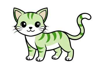 baby cat different style vector illustration line art 