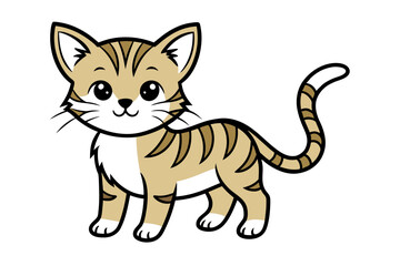 baby cat different style vector illustration line art 