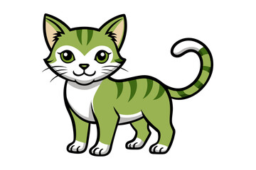 baby cat different style vector illustration line art 