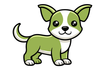 cute baby dog different style vector illustration line art