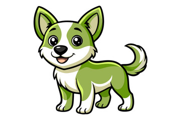 cute baby dog different style vector illustration line art