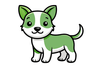 cute baby dog different style vector illustration line art