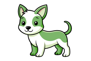 cute baby dog different style vector illustration line art