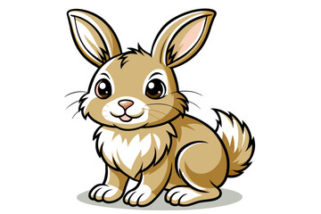 cute Rabbit different style vector illustration line art 