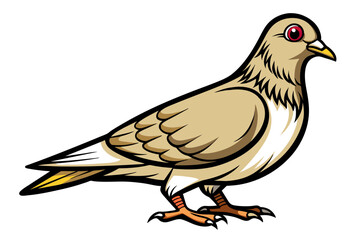 Pigeon different style vector illustration line art