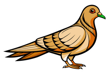 Fototapeta premium Pigeon different style vector illustration line art
