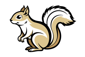 squirrel different style vector illustration line art