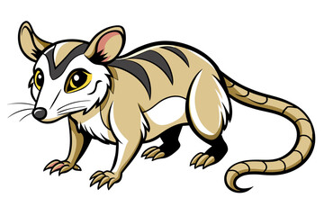 Possum different style vector illustration line art