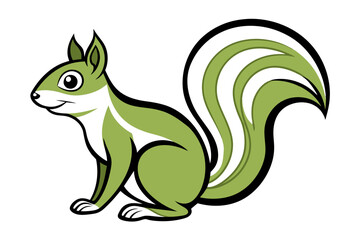 squirrel different style vector illustration line art