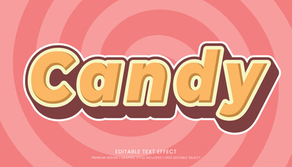 candy text effect template editable font style