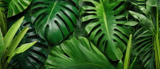 tropical forest leaf background. tropical leaves backdrop
