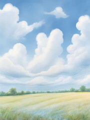 blue sky in summer