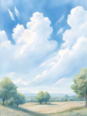 Obraz premium blue sky in summer