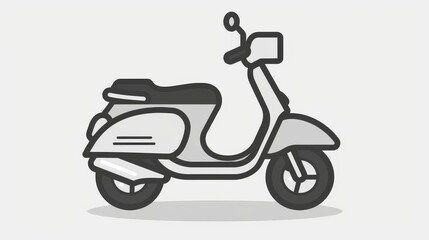 Vintage scooter illustration for travel or transportation themed designs