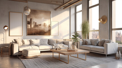 Fototapeta premium living room interior