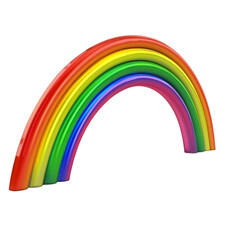 Fototapeta premium A rainbow is shown in full color, with each color being distinctly visible
