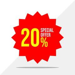 20% Special Offer Vector Design – Perfect for Promotions and Sales