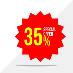 35% Special Offer Vector Design – Perfect for Promotions and Sales
