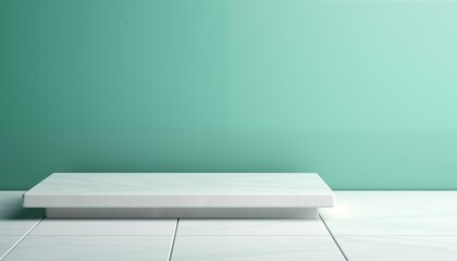 marble plate on a table in a green room