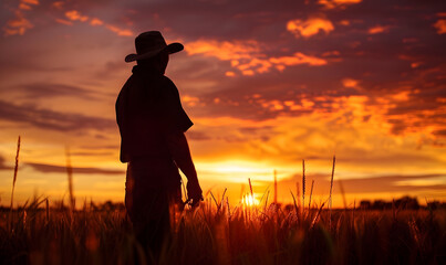 Rice, grains, and vegetables grown by farmers in the fields