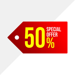 Exclusive 50% Discount Vector Template for Marketing